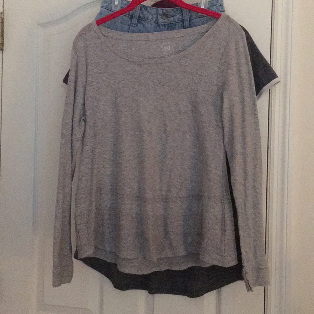GAP grey embroidered long sleeve